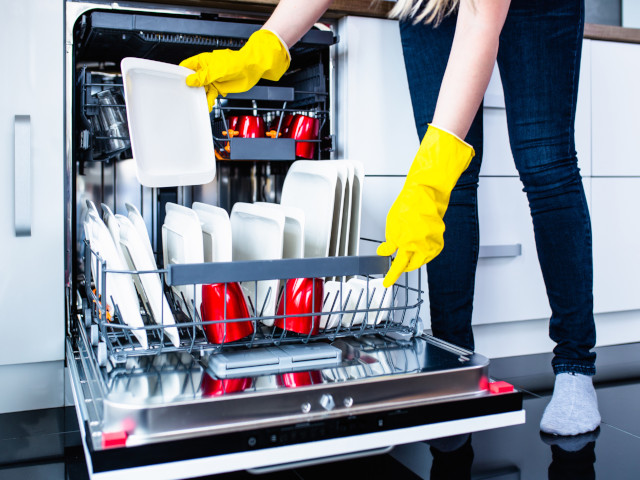 Loading the dishwasher